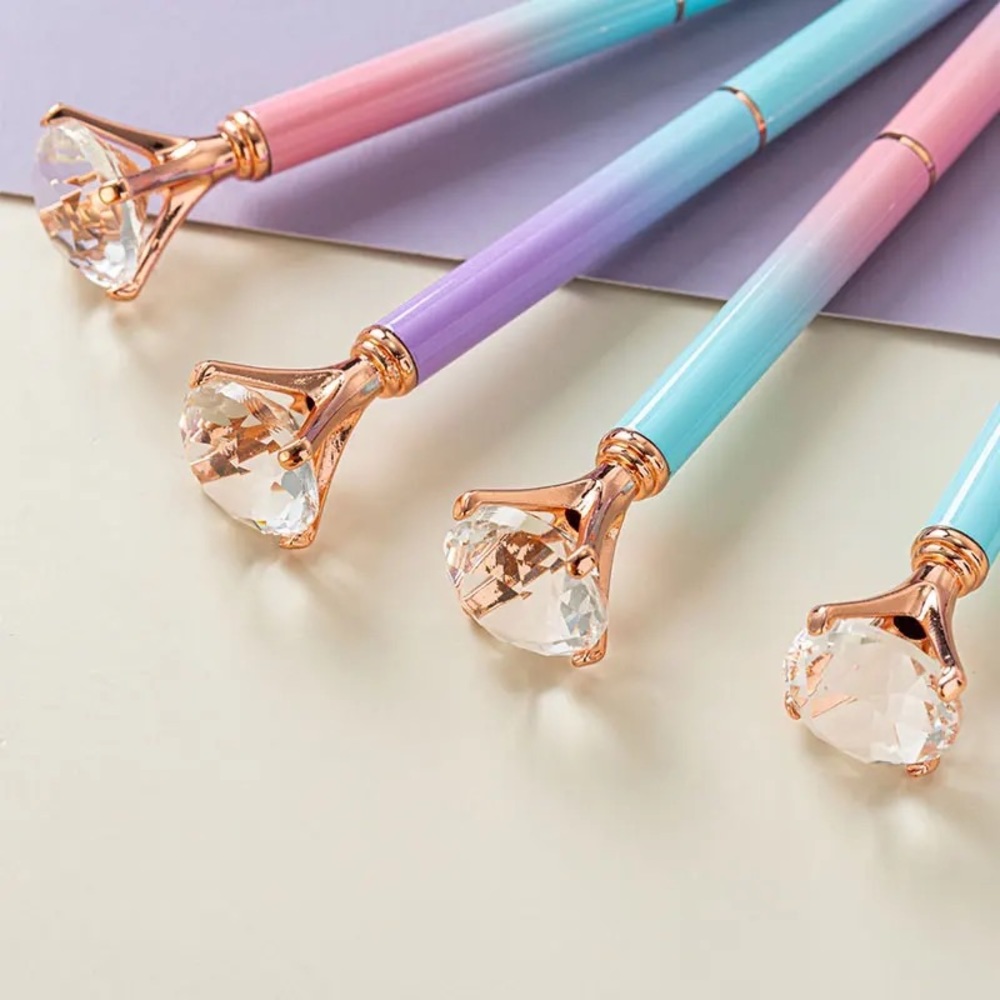 Cotton Candy, Gradient Color Diamond Pens, Medium Tip, Ball Point Pen, Set Of 4 - Picture 14 of 15